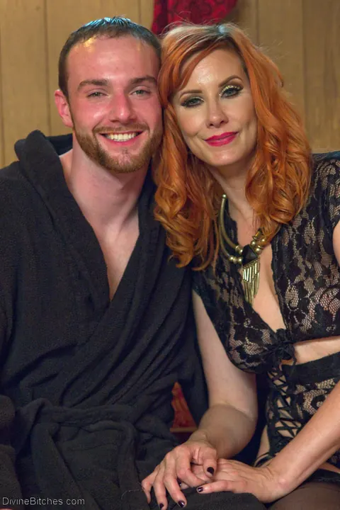 Jimmy Bullet: Redhead Dominates Bound Man with a Strap-On and Handjob – photo 20 of 20
