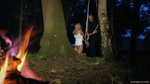Uma Sex: Blonde MILF Bound and Restrained in Outdoor BDSM – photo 6 of 17