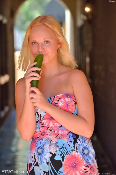 Tanned Babe Fingers Herself and Uses a Dildo and a Veggie – photo 14 of 20