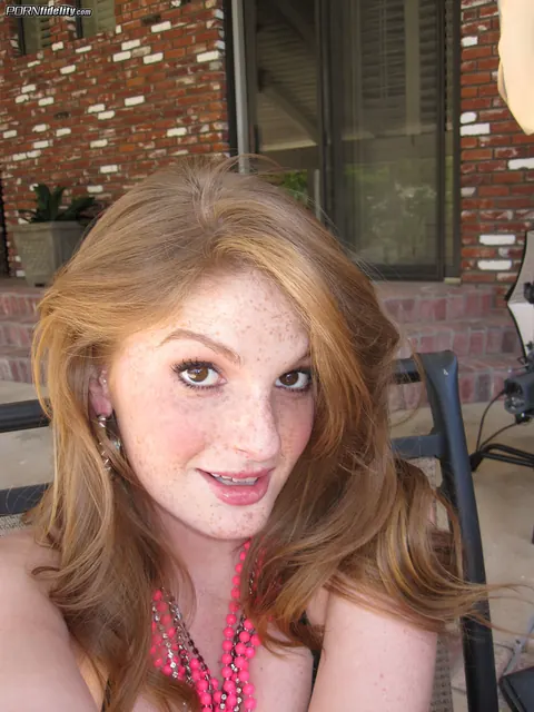 Faye Reagan: Freckled Redhead MILF Strips Out of Her Bikini Outdoors – photo 14 of 20