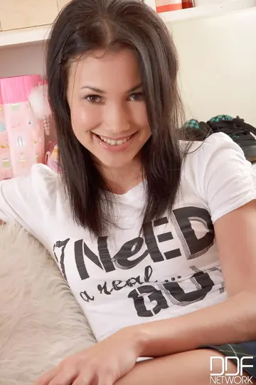 Busty European Brunette Gets Fucked and Takes a Facial