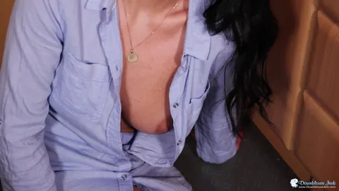 European Brunette Reveals Her Natural Tits in a Top – photo 10 of 15