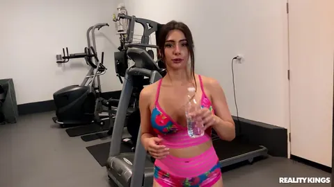 Tru Kait: Busty Latina MILF Undresses and Spreads in the Gym – photo 6 of 21