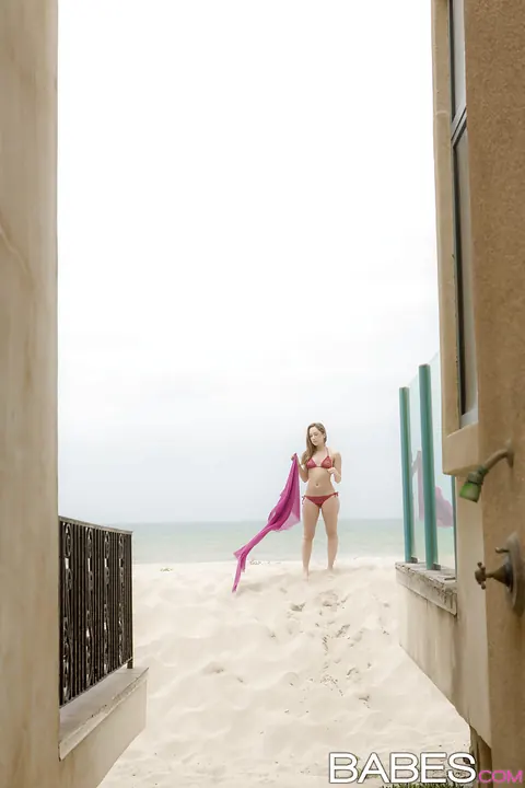 Remy LaCroix: Brunette Strips Off Her Bikini on the Beach – photo 5 of 12