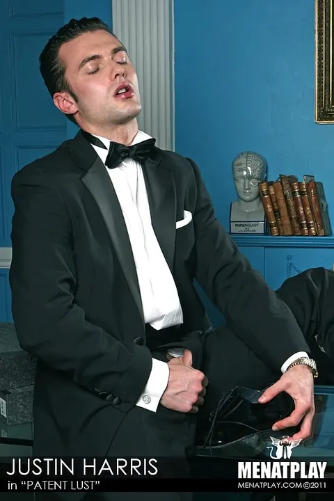 Man Strips Nude and Shows His Hard Cock in an Office – photo 10 of 16