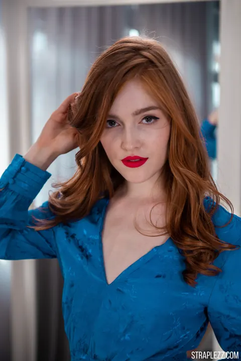 Jia Lissa: Petite Redhead in Pantyhose Submits to Lesbian Mistress – photo 8 of 20