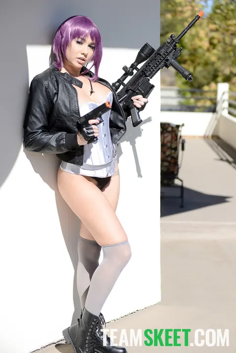 Chanel Grey: Costumed Women Suck and Ride Outdoors for Halloween – photo 15 of 21
