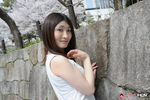 Japanese Brunette Poses Outdoors in a Skirt and High Heels – photo 13 of 15