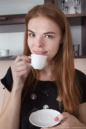 Pale Ukrainian Brunette Spreads Her Hairy Pussy