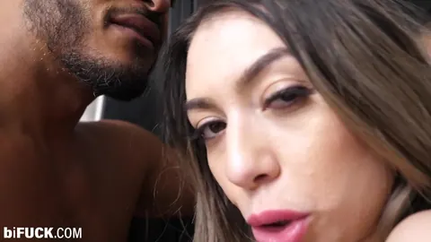 Kat Dior: Busty Latina in a Bisexual Threesome Sucks Two Cocks – photo 16 of 21