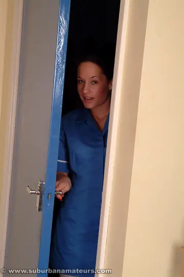 British Woman Strips Out of Her Nurse Uniform to Masturbate in Lingerie