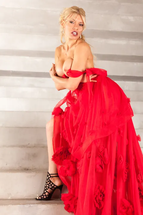 Kitana Lure: Russian Brunette with Big Tits Masturbates Anally in a Dress – photo 8 of 16