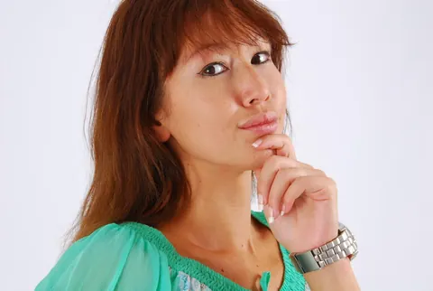 Asian Redhead Strips Out of Her Shorts and Poses Nude – photo 10 of 16