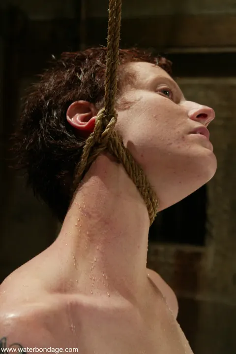 Short-Haired Woman Endures Bondage and Spreads Her Pussy – photo 1 of 20