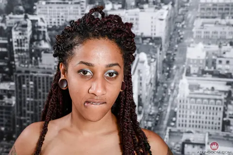 Indie Cass: Ebony Brunette Pulls Down Her Panties and Spreads Her Shaved Pussy – photo 16 of 16