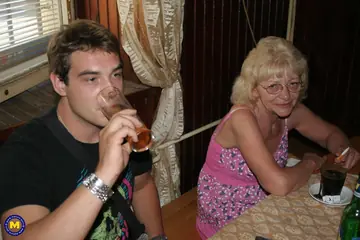 MILF Lifts Her Skirt for Outdoor Threesome and a Facial