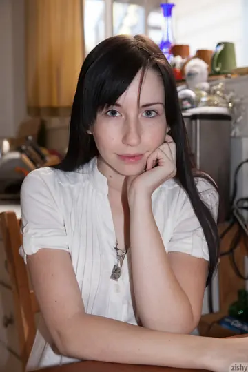 Paris Moffer – Petite Brunette Bares Her Chest and Poses in a Skirt