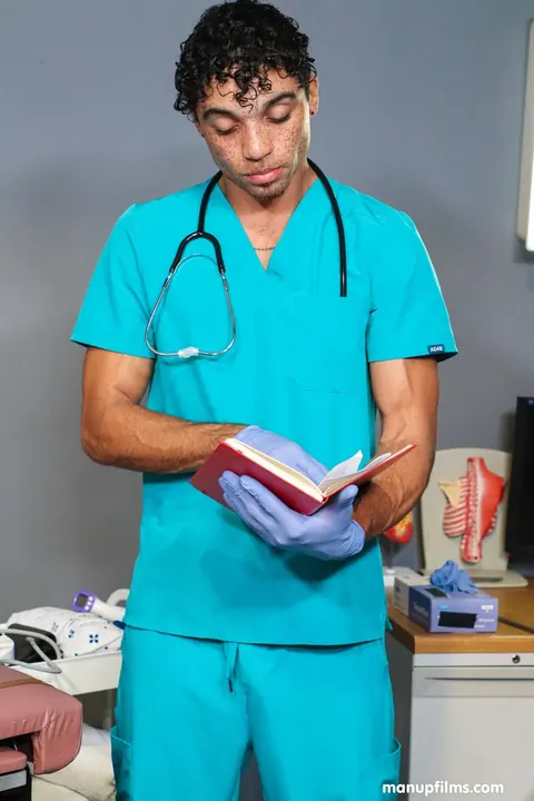 Hairy Doctor Sucks Cock and Takes It Doggy Style – photo 7 of 21