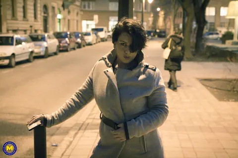 Aisha Bahadur: Busty Czech MILF Flashes Stockings and Boots in Public – photo 6 of 20