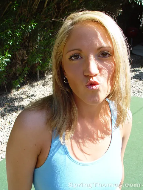 Spring Thomas: Tall Blonde MILF Spreads Her Asshole for Anal on the Golf Course – photo 2 of 21