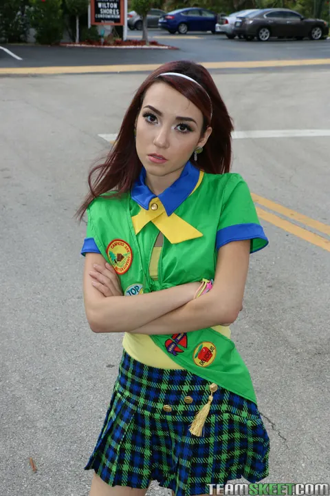 Kiley Jay: Skinny Redhead Fucks Outdoors in a Uniform – photo 6 of 21