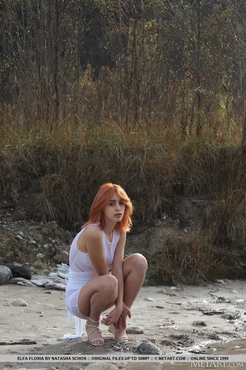 Tall Redhead PAWG Strips Out of Her Skirt Outdoors