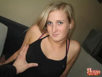 Blonde in Lingerie Frees Big Tits for POV Blowjob