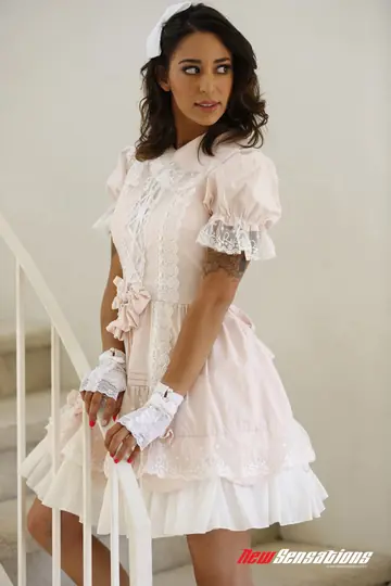 Latina in a Dress Gives a Blowjob Then Takes Anal and a Creampie