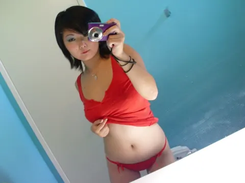 Asian Babe with Big Tits Snaps Mirror Selfies in the Bathroom – photo 10 of 20