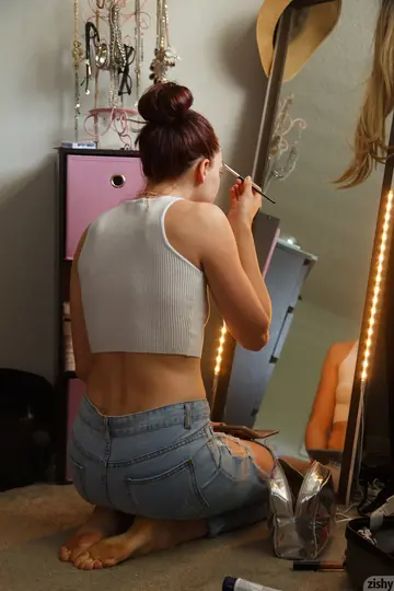 Ivah Anseline – Petite Redhead Poses in a Series of Outfits