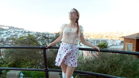 Penny Pax: Petite Redhead in Glasses Gets Bound and Fucked Outdoors – photo 1 of 20