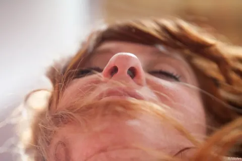 Redhead with Big Tits Spreads Her Hairy Pussy in the Bedroom – photo 20 of 20