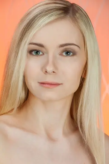 Blonde with Short Hair Undresses and Spreads Her Pussy