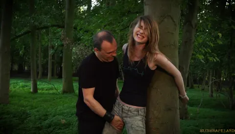 Noa Livia: Blonde Woman Bound and Face-Fucked in the Forest – photo 2 of 21