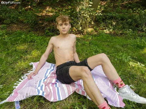Hung Twink Undresses and Displays Cock Outdoors – photo 6 of 20