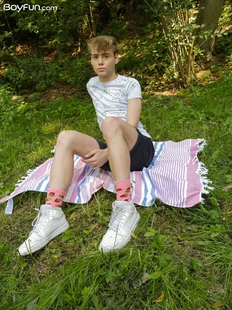 Hung Twink Undresses and Displays Cock Outdoors – photo 3 of 20