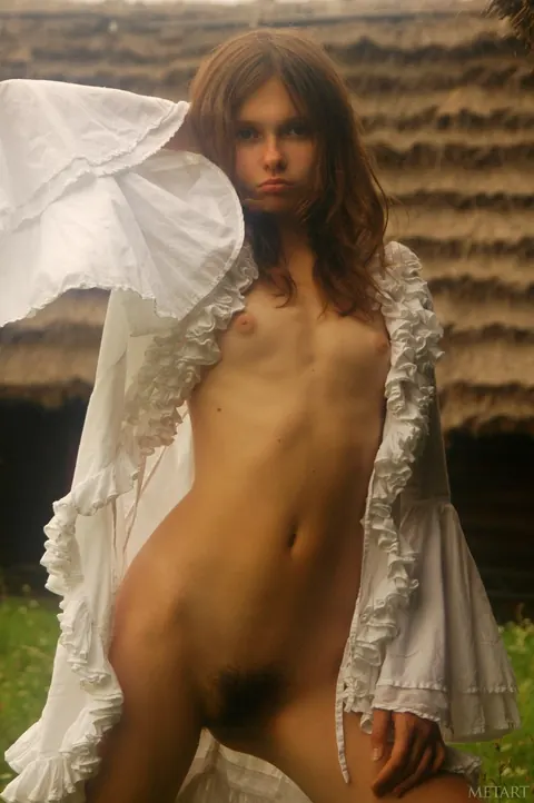 Ukrainian Woman Poses Nude Outdoors Showing Her Small Tits – photo 12 of 21