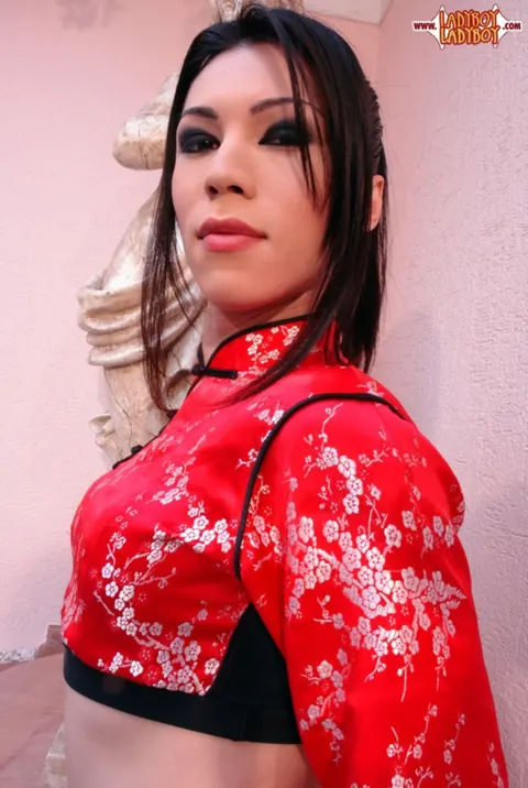 Asian Trans Woman Strips Off Her Lingerie and Bares Her Body – photo 3 of 16