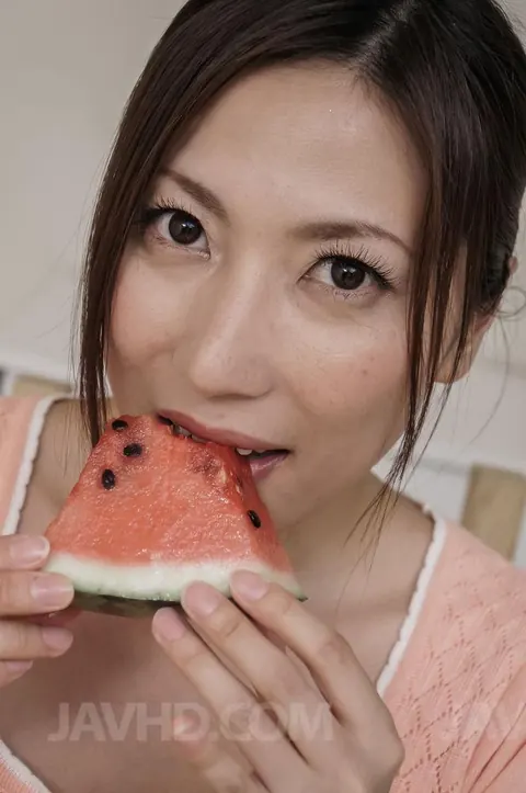 Mirei Yokoyama: Busty Asian Brunette Pulls Panties Aside in a Skirt – photo 7 of 12