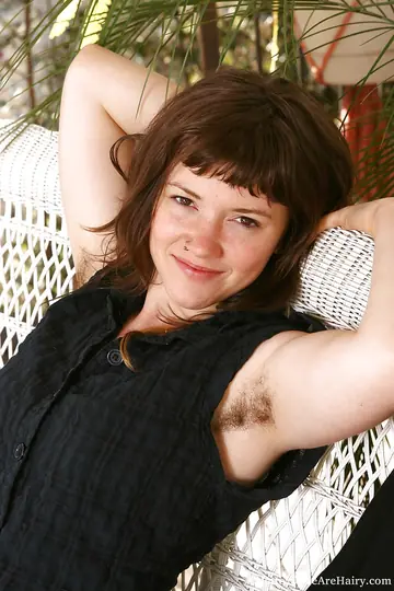 Hairy Babe in High Heels Fingers Her Pussy and Spreads Her Legs