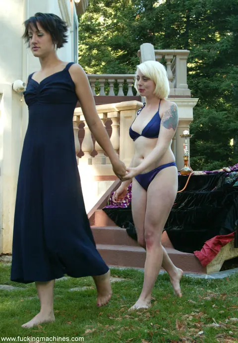 Dylan Ryan: Short-Haired Brunette MILFs Kiss and Share a Sybian in Bikinis – photo 7 of 20