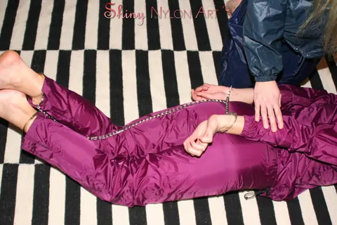 PAWG Restrained in Stockings During Lesbian Bondage – photo 12 of 16