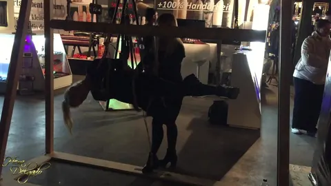 Blonde Hangs Upside Down in Rope Bondage – photo 15 of 16