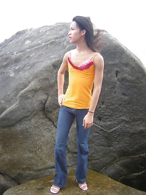 Slim Asian Trans Woman Fingers and Spreads Outdoors – photo 1 of 16