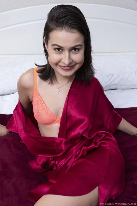 Milly Douche: Hungarian Brunette in Lingerie Spreads Her Hairy Pussy – photo 1 of 21