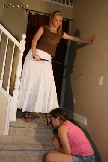 Asian Woman in a Skirt and Heels Worships Lesbian Lover's Feet