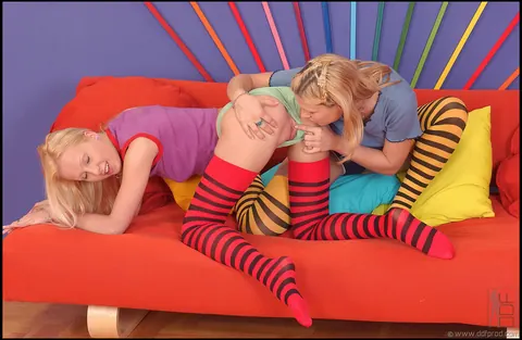 Kathy Blanche: Petite Hungarian Blonde in Socks Spreads and Facesits – photo 4 of 21