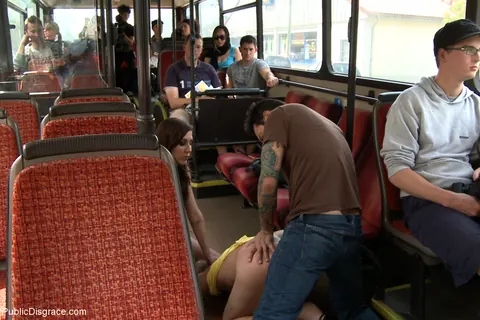 Uma Masome: Brunette Strips for Public Bondage Sex – photo 3 of 21