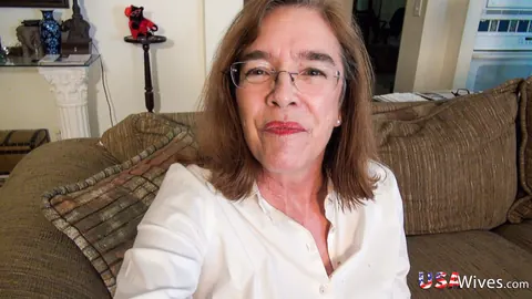Hairy BBW in Glasses Toys Her Pussy with a Dildo – photo 2 of 21