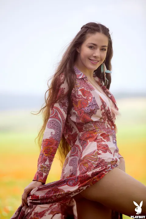 Joy Draiki: Brunette Strips Out of Her Summer Dress in the Forest – photo 12 of 21